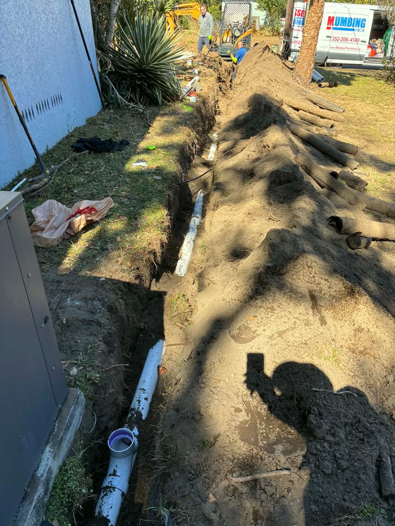 Sewer line installation by Massey Plumbing in New Port Richey, FL